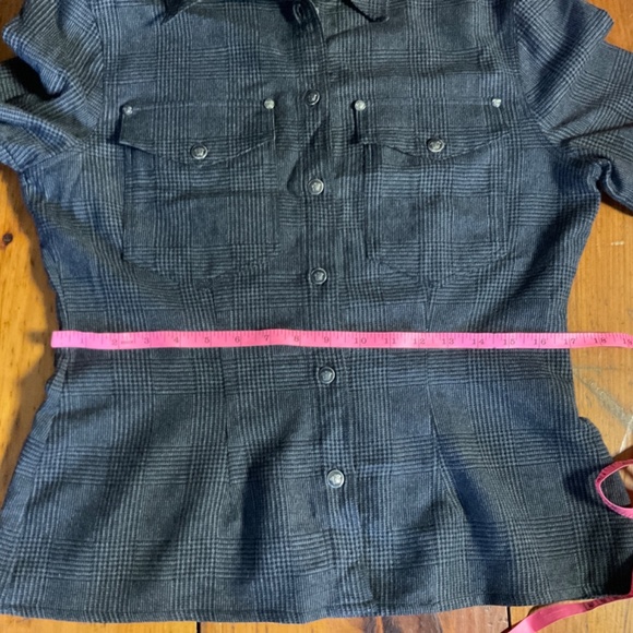 Versace Jeans Signature 100% wool western style button up shirt size L - Picture 10 of 11